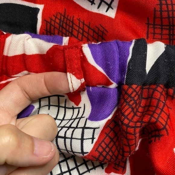 Vintage Smith & Jones Abstract Floral Skirt 80s Size 16 Waist 27"-38" - Picture 3 of 7